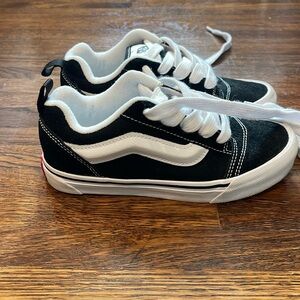 Vans Black and White Knu School Skate Sneakers
